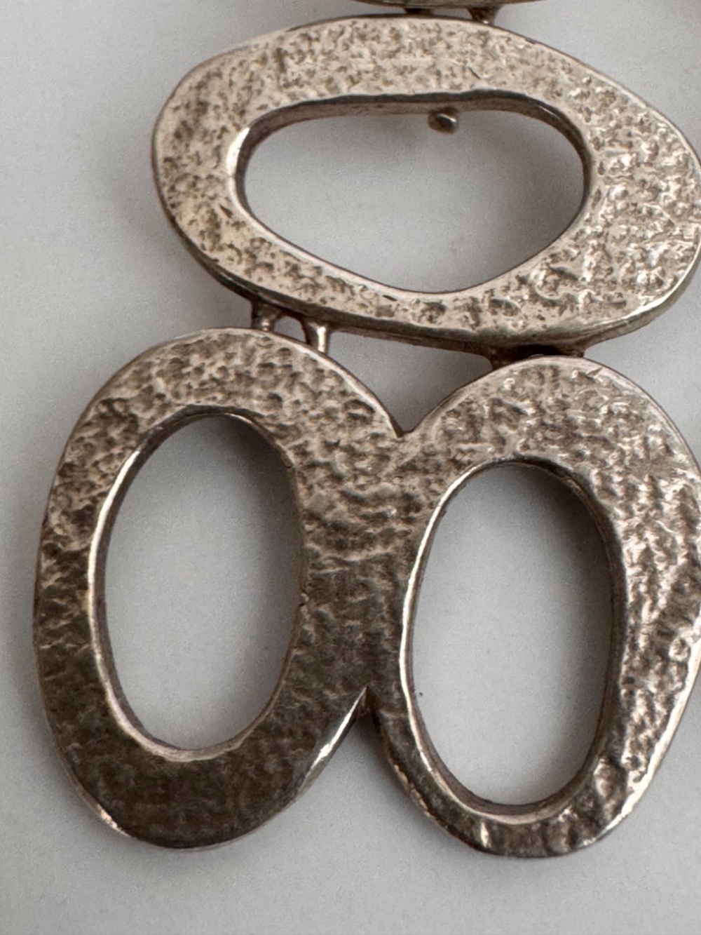 VTG Modernist LULI HAMERSZTEIN Sterling Silver Roman Glass Dangle Earrings 925 - Picture 6 of 16